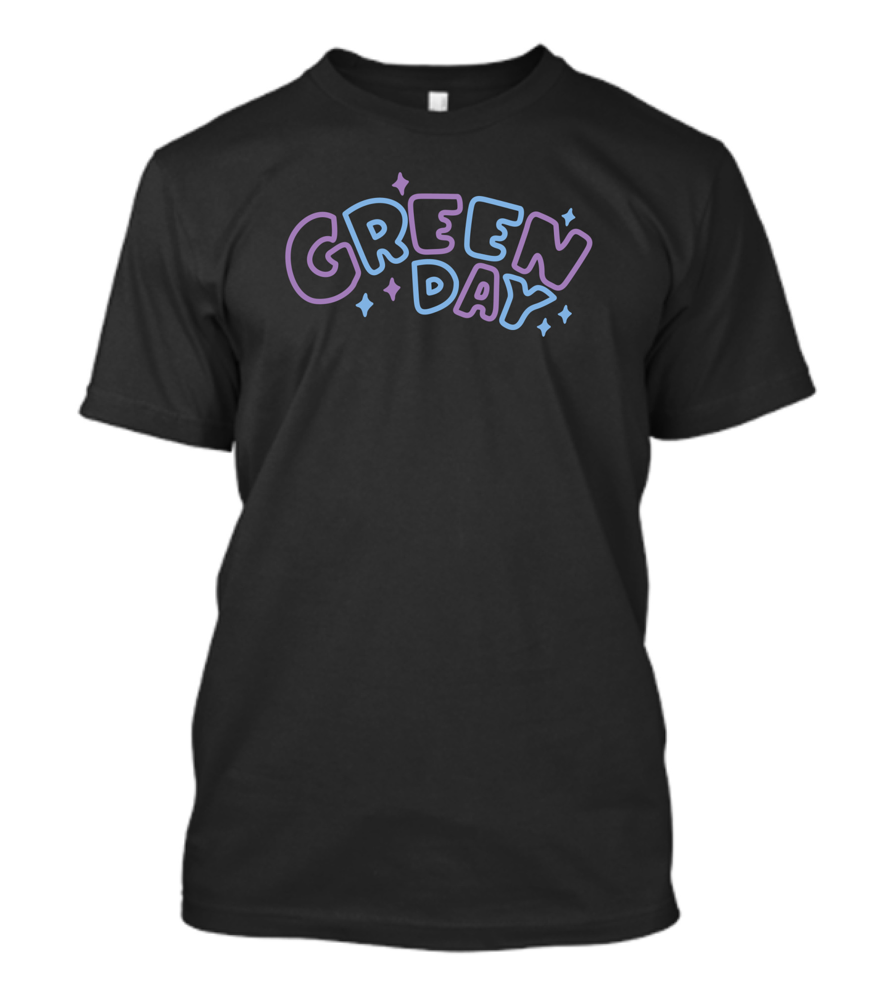 Green Day Multicolor Sparkle Text With Stars T-Shirt