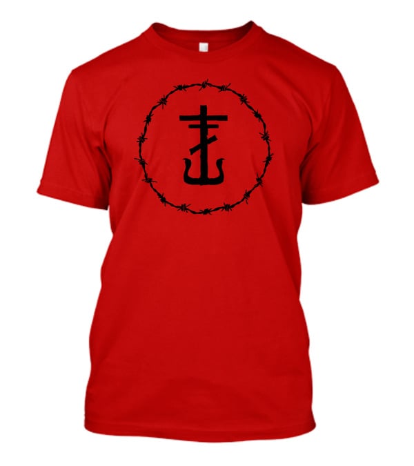 Kings Road Merch Barbed Wire Anchor Symbol In Circle T-Shirt