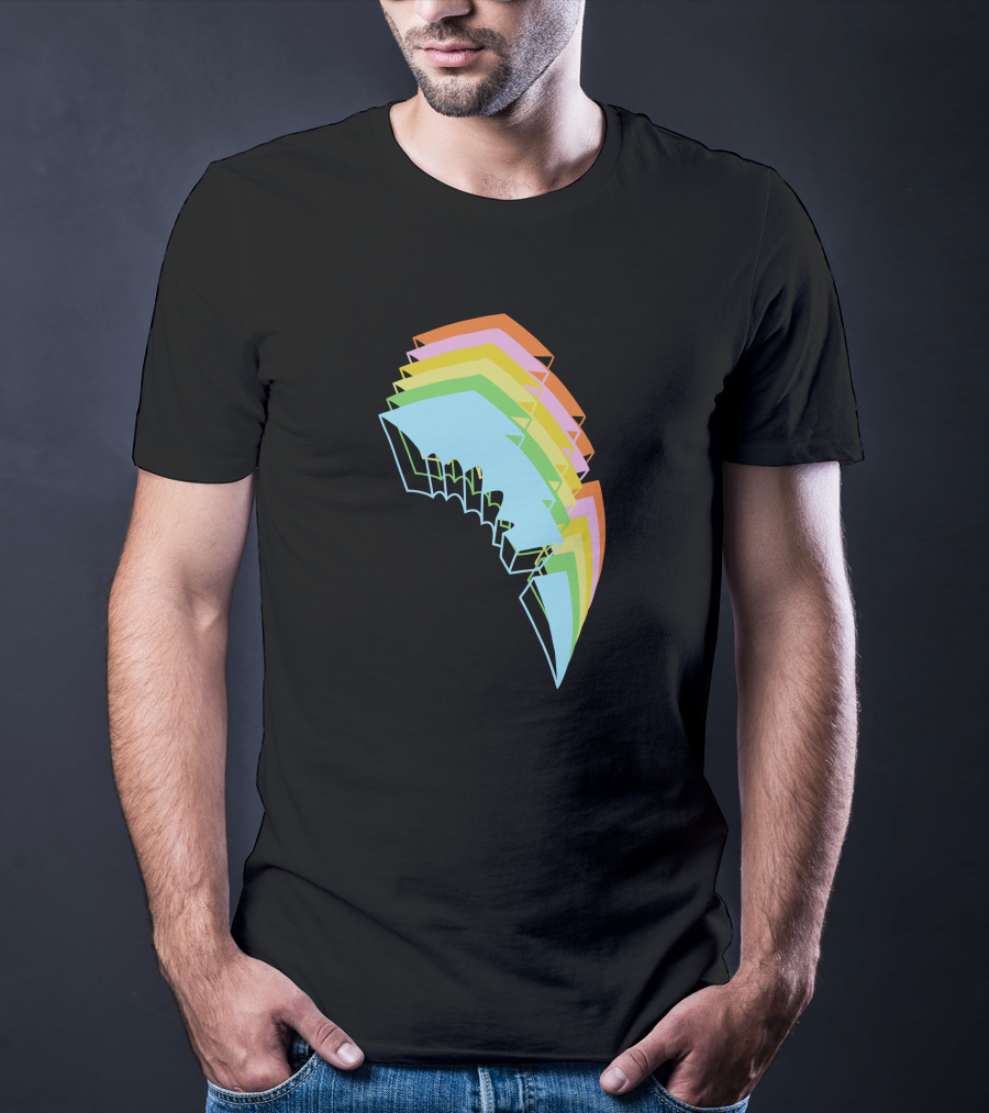 Jauz Merchandise Heybitethis Rainbow Lightning Bolt T-Shirt