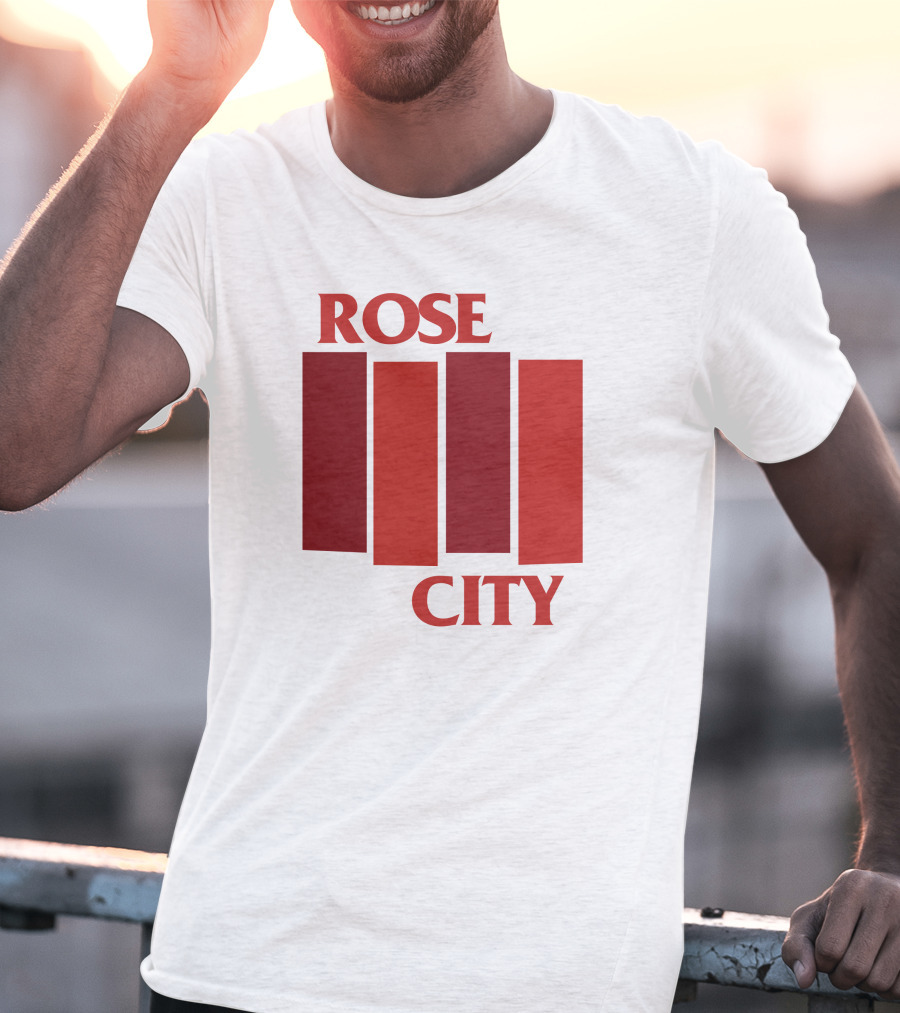 Rivetgear Shop Rose City Flag Rivet Gear Red Bar T-Shirt