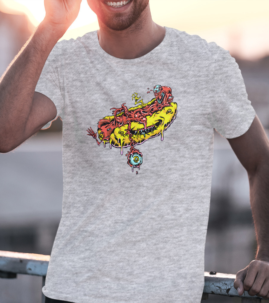 Drew Gooden Merch Hot Dog Surreal Monster Melt Dripping Eyeball T-Shirt