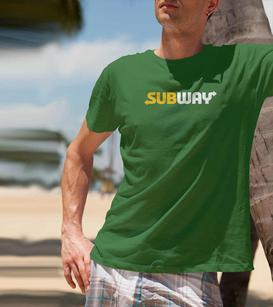 Keefler Subway Logo With Green Background T-Shirt