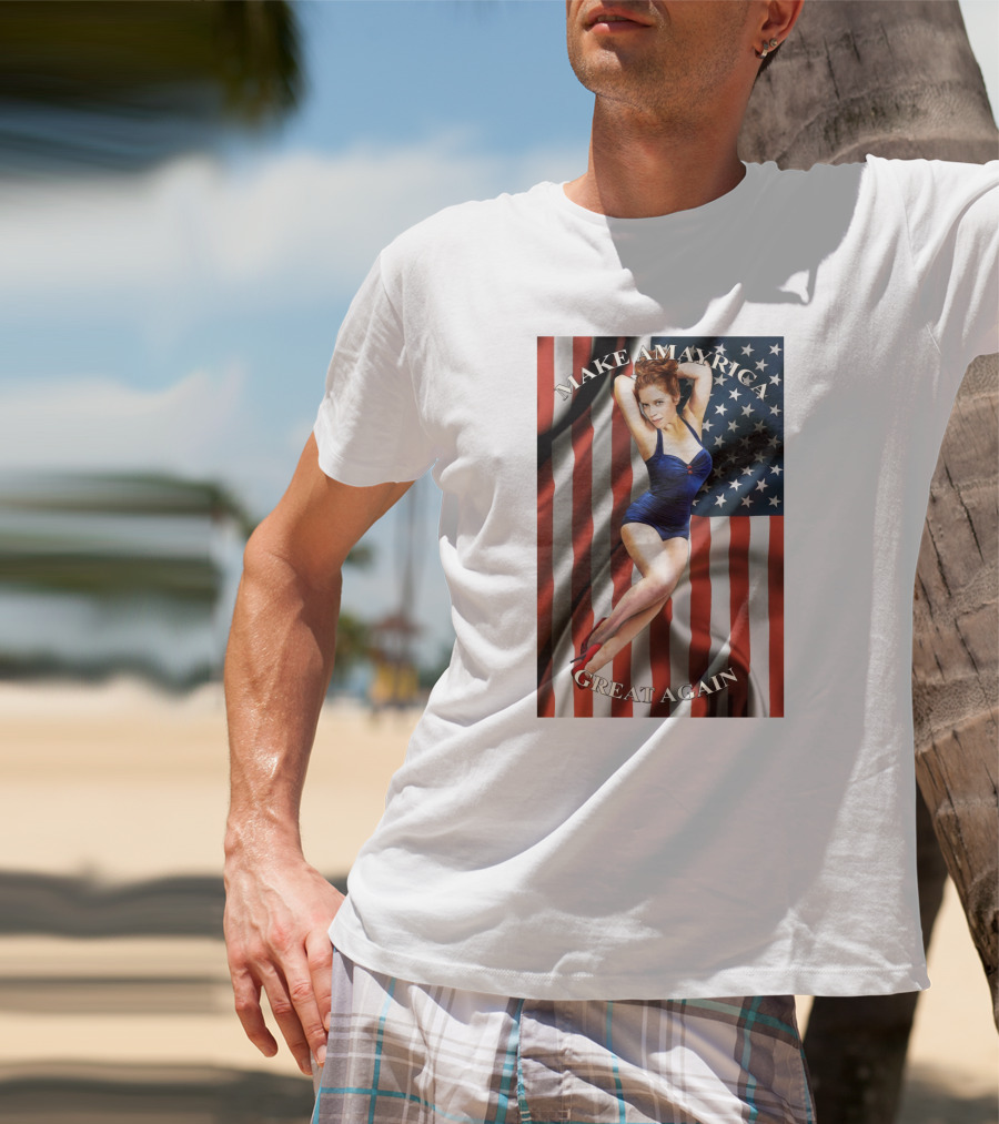 Make America Great Again US Flag Pin-Up Model T-Shirt