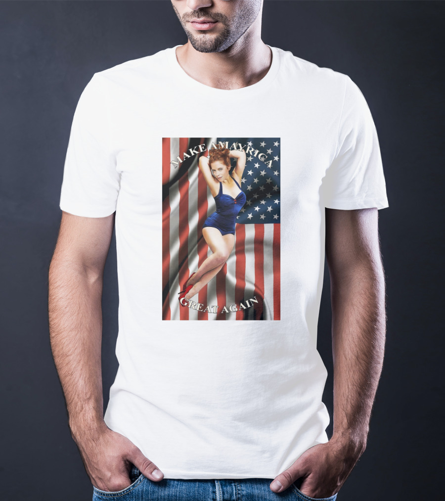 Make America Great Again US Flag Pin-Up Model T-Shirt
