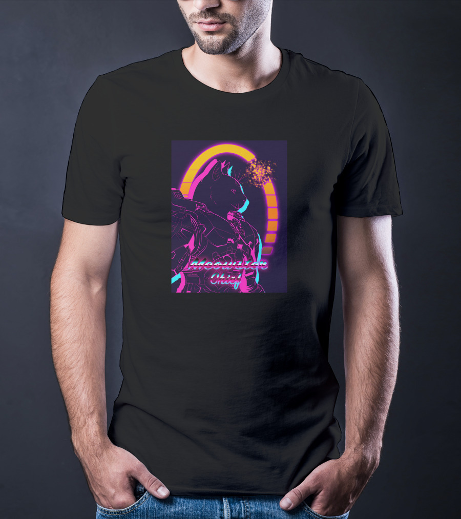 Xbox Meowster Chief Halo Cat Day Neon Gear T-Shirt