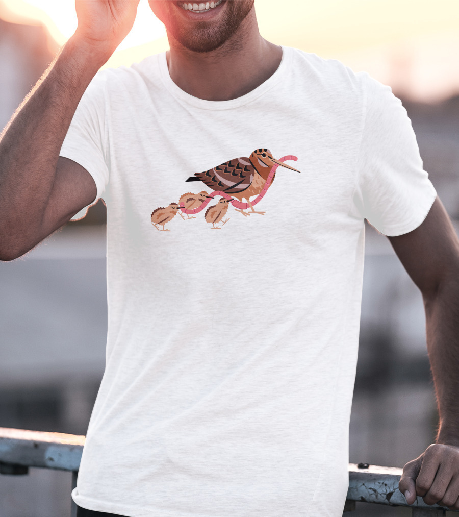 Everpress Shop Everybody Grab Hold Bird And Chicks With Worms T-Shirt