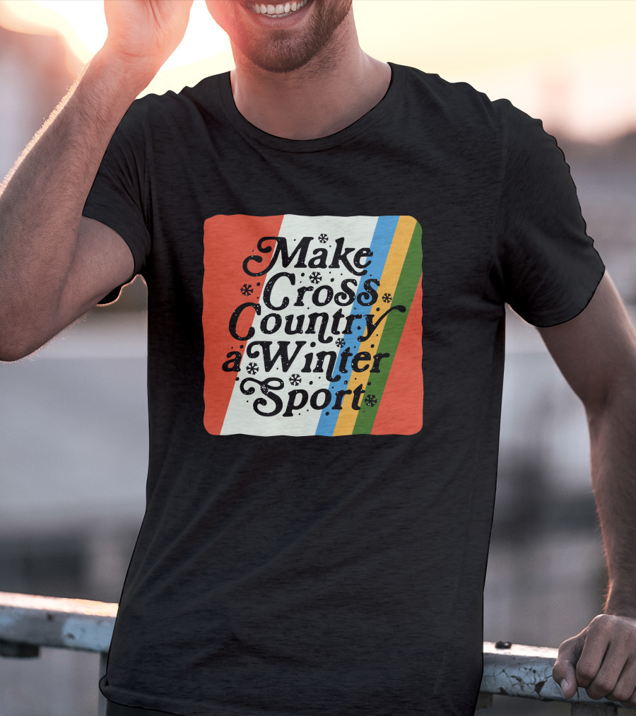 Kyle Merber Make Cross Country A Winter Sport Diadora Colorful Stripe T-Shirt