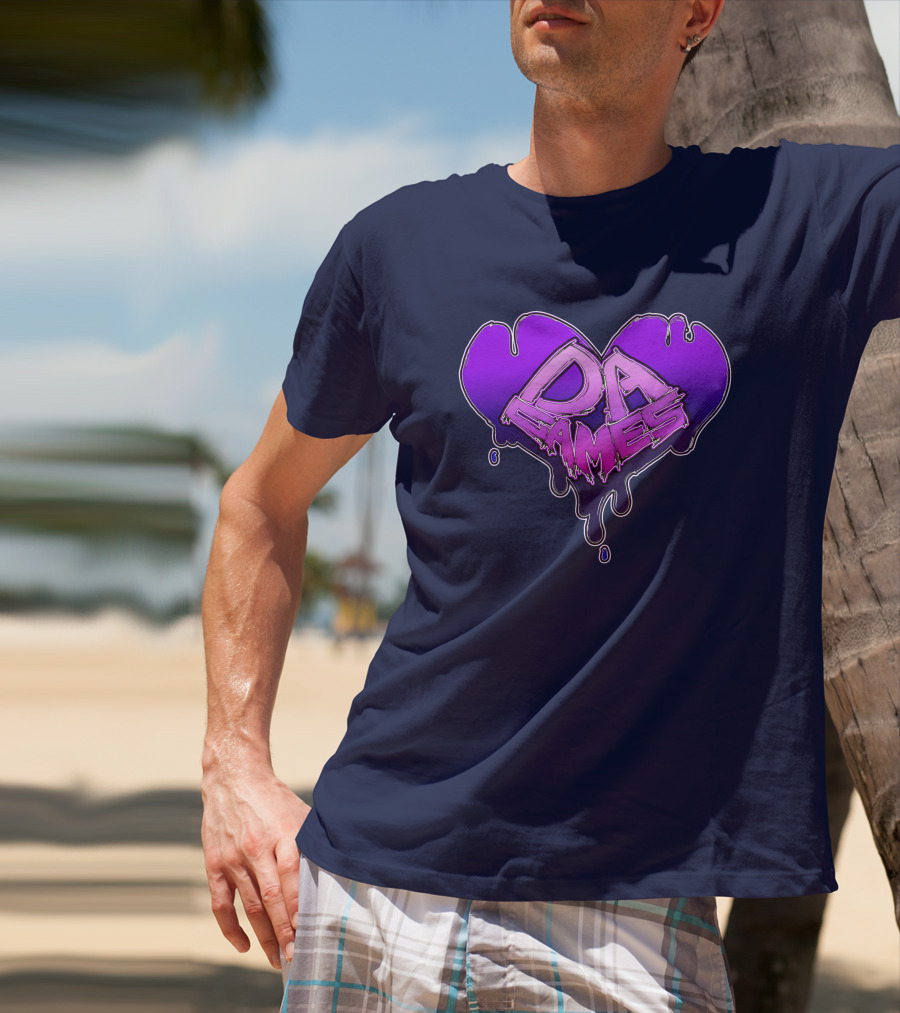 DAValentine Heart Drip Design DA Games Will Ryans Store T-Shirt