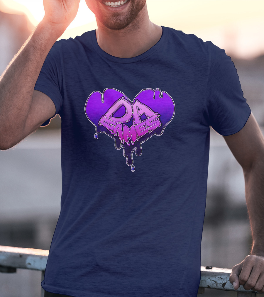 DAValentine Heart Drip Design DA Games Will Ryans Store T-Shirt