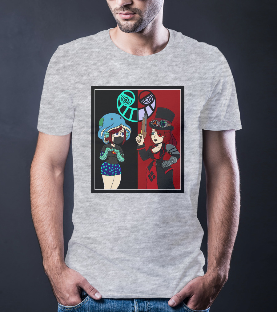 Frenemies Forever Threadless Blowing Off Steam Misssteam Steampunk And Aquatic Duel T-Shirt