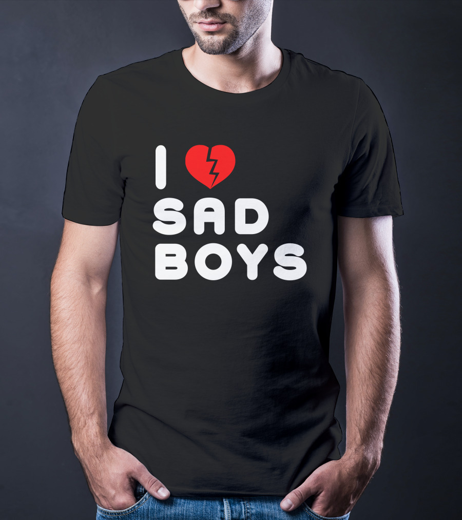 I Heart Sad Boys Broken Heart T-Shirt