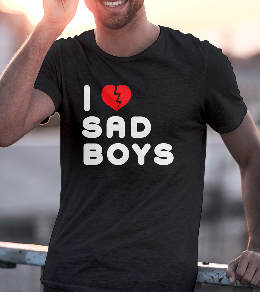 I Heart Sad Boys Broken Heart T-Shirt