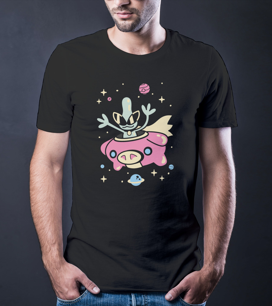 The Yetee Shop Space Glasses Alien In Spaceship By Jaime Ugarte T-Shirt