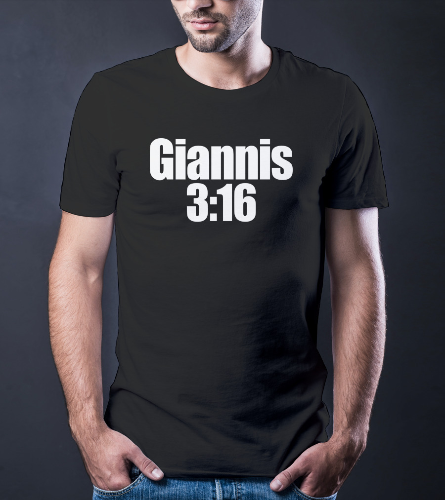 Giannis Antetokounmpo Giannis 3 16 Steve Austin BSR T-Shirt