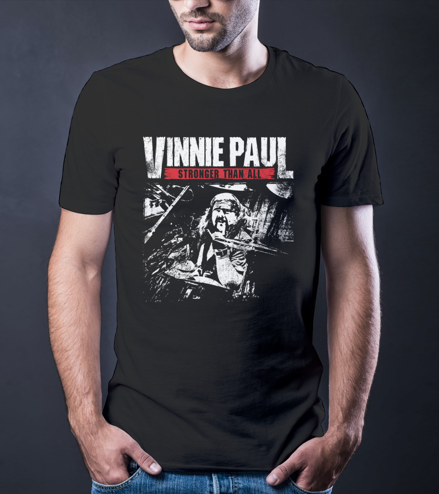 Vinnie Paul Stronger Than All Vintage Drumming T-Shirt
