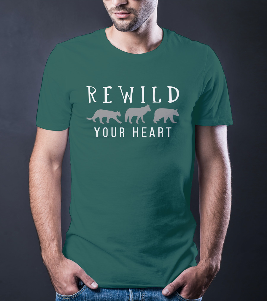 Wolf Conservation Center Store Nywolf Shop Rewild Your Heart Katie Hinde Wolves T-Shirt