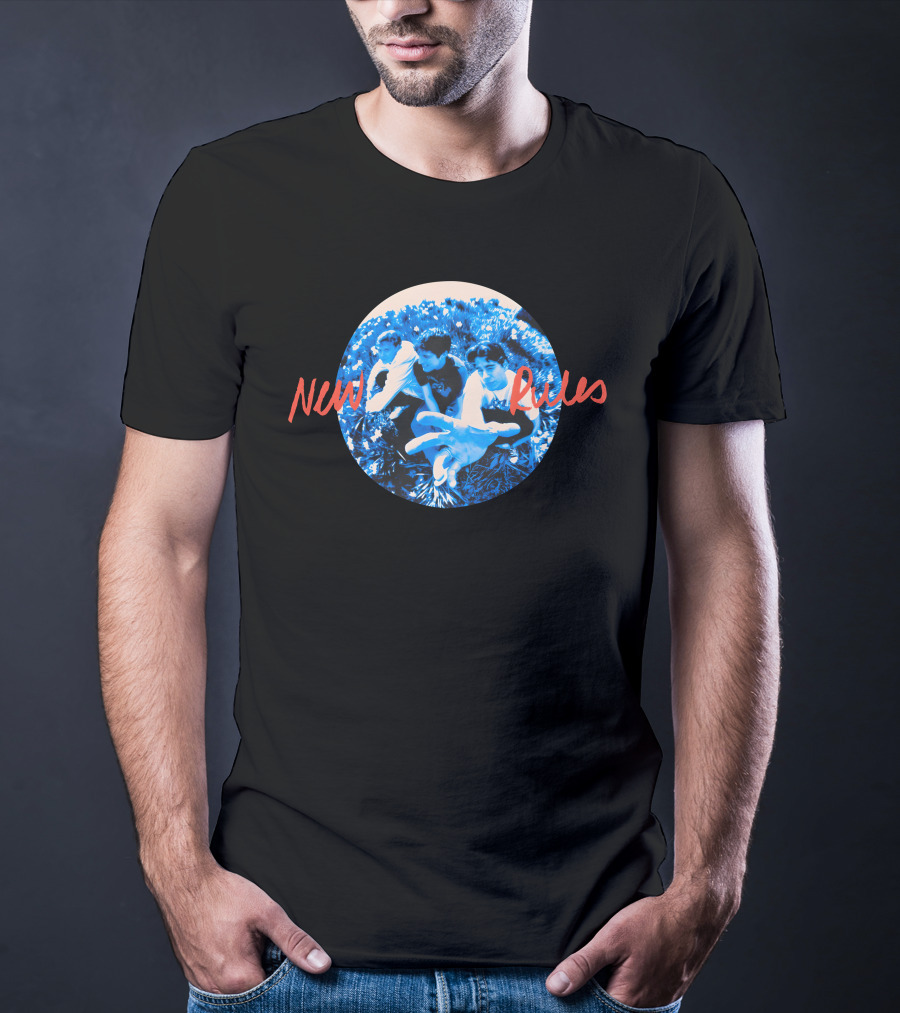 New Rules Band Blue-Tone Group Circle T-Shirt