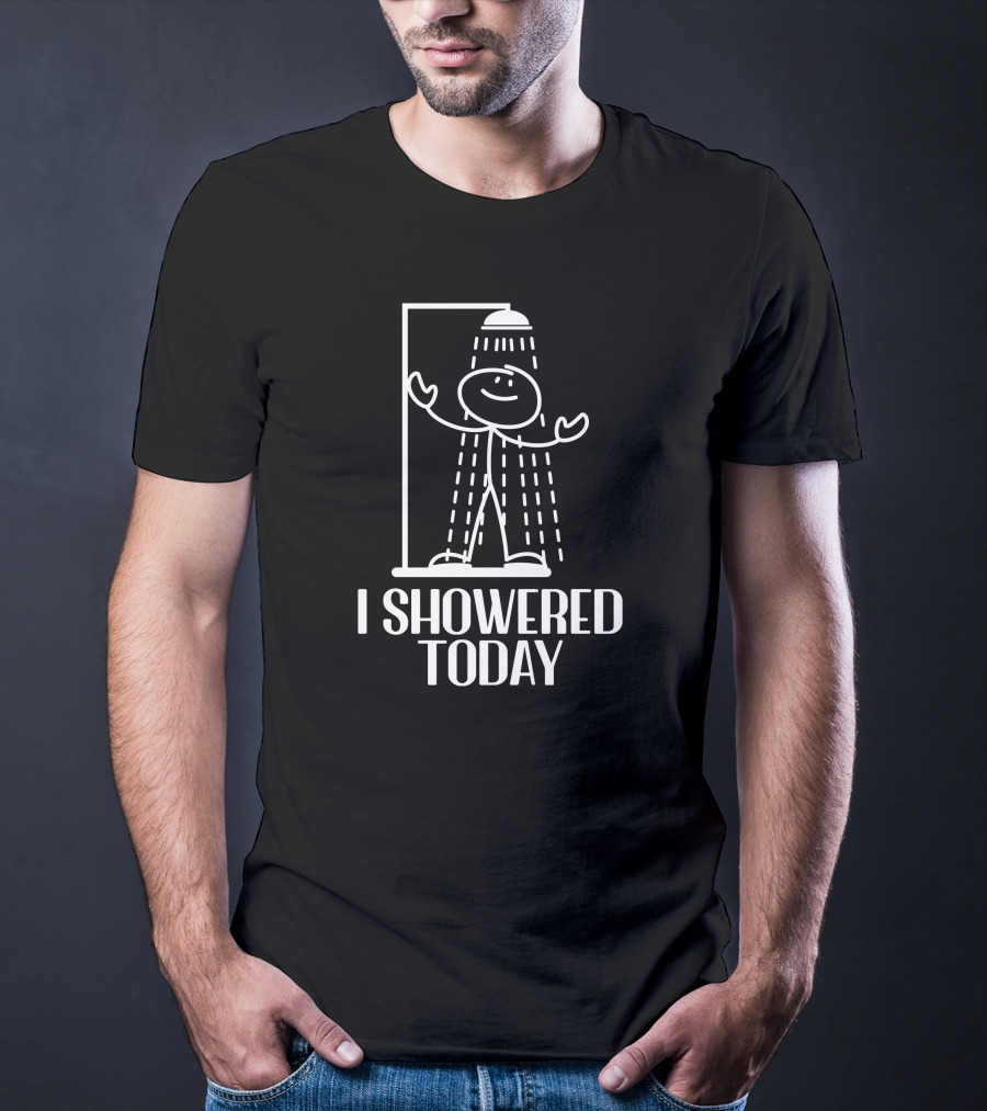 I Showered Today Achievement Badge Humor T-Shirt