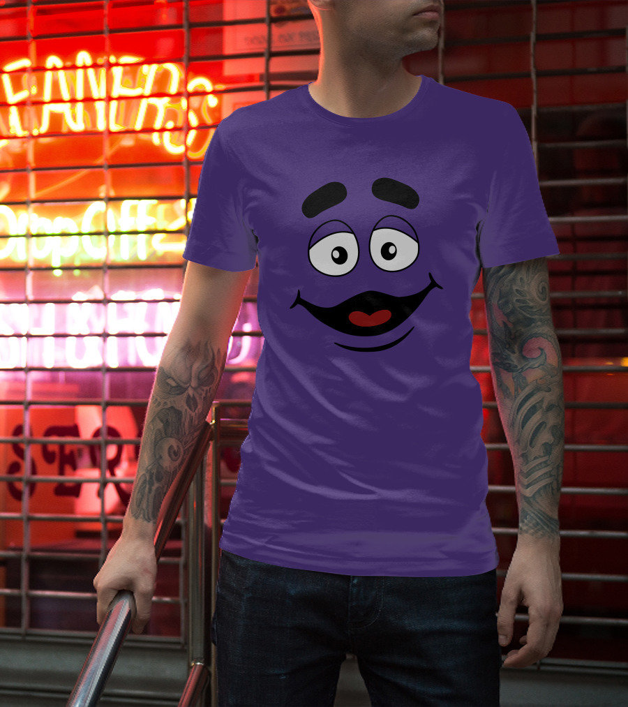 Grimace Smile Face McDonald's Character T-Shirt