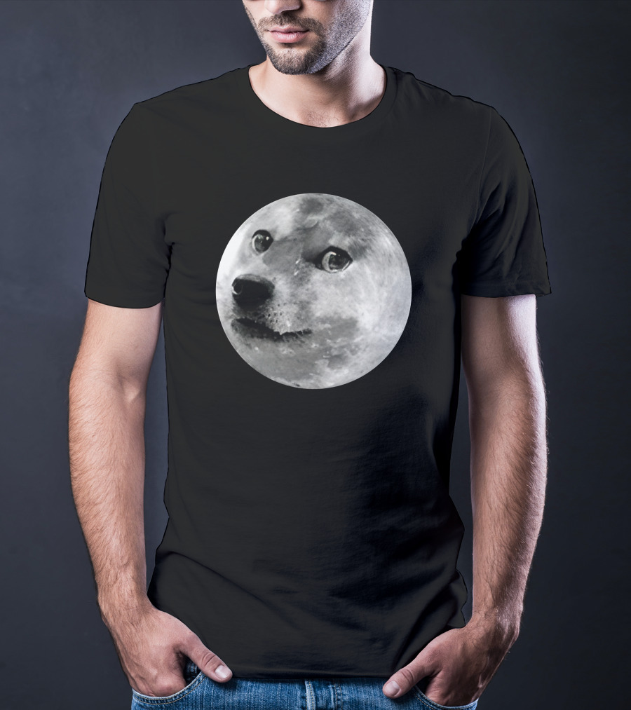 Doge Moon Meme Iconography To The Moon T-Shirt