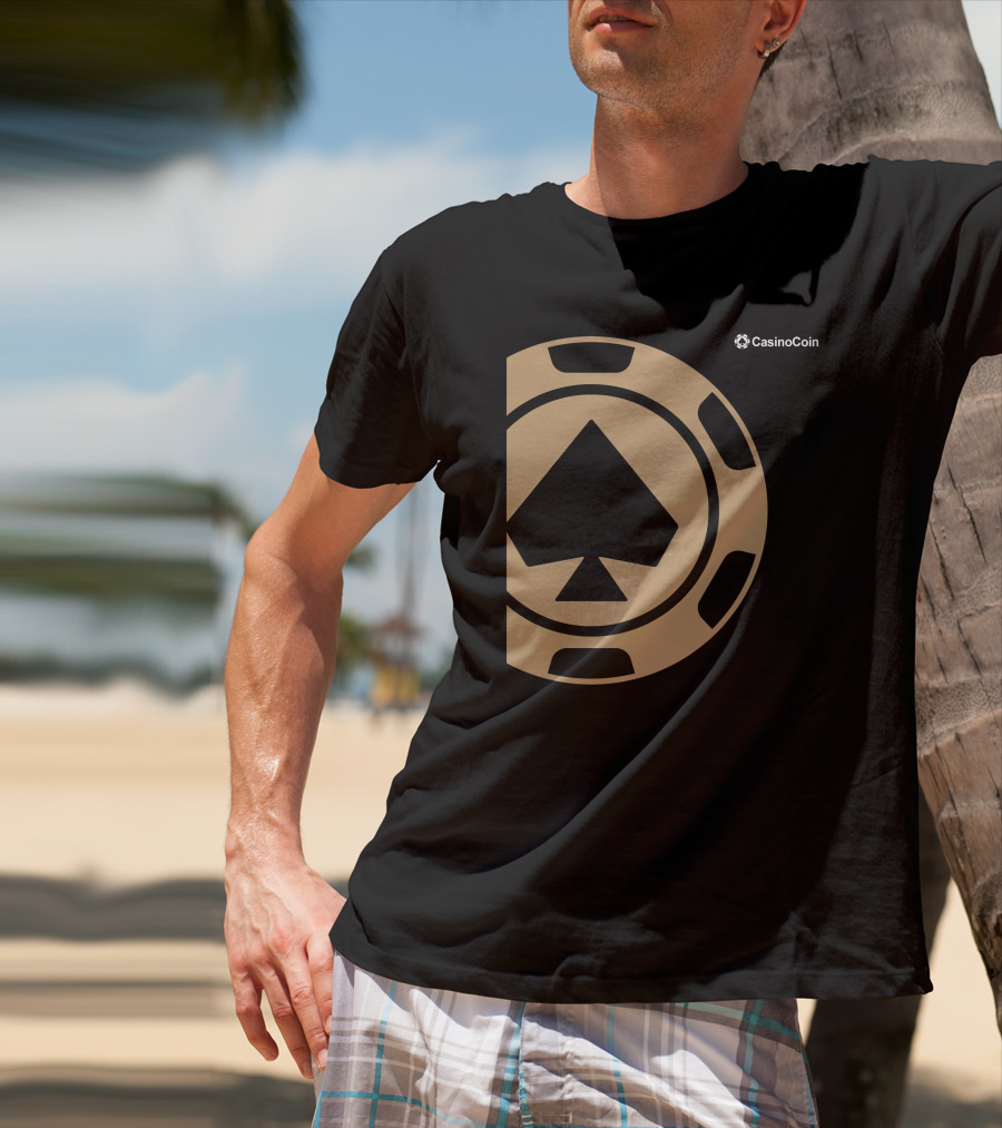 Casinocoin Gold Spade Chip T-Shirt