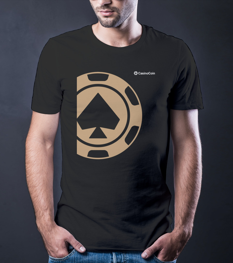 Casinocoin Gold Spade Chip T-Shirt