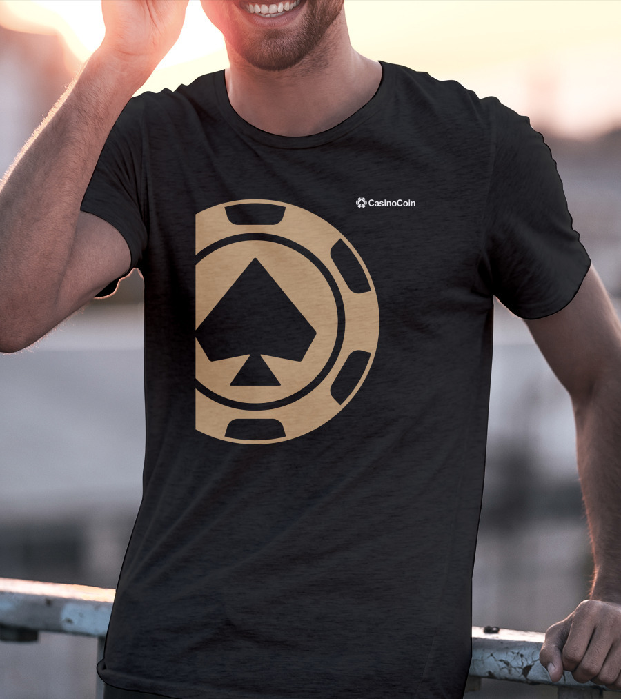 Casinocoin Gold Spade Chip T-Shirt