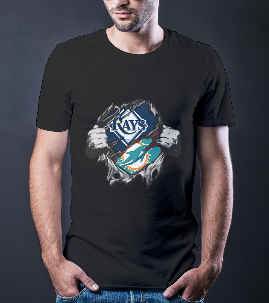 Rays And Dolphins Sports Fan Dual Allegiance T-Shirt