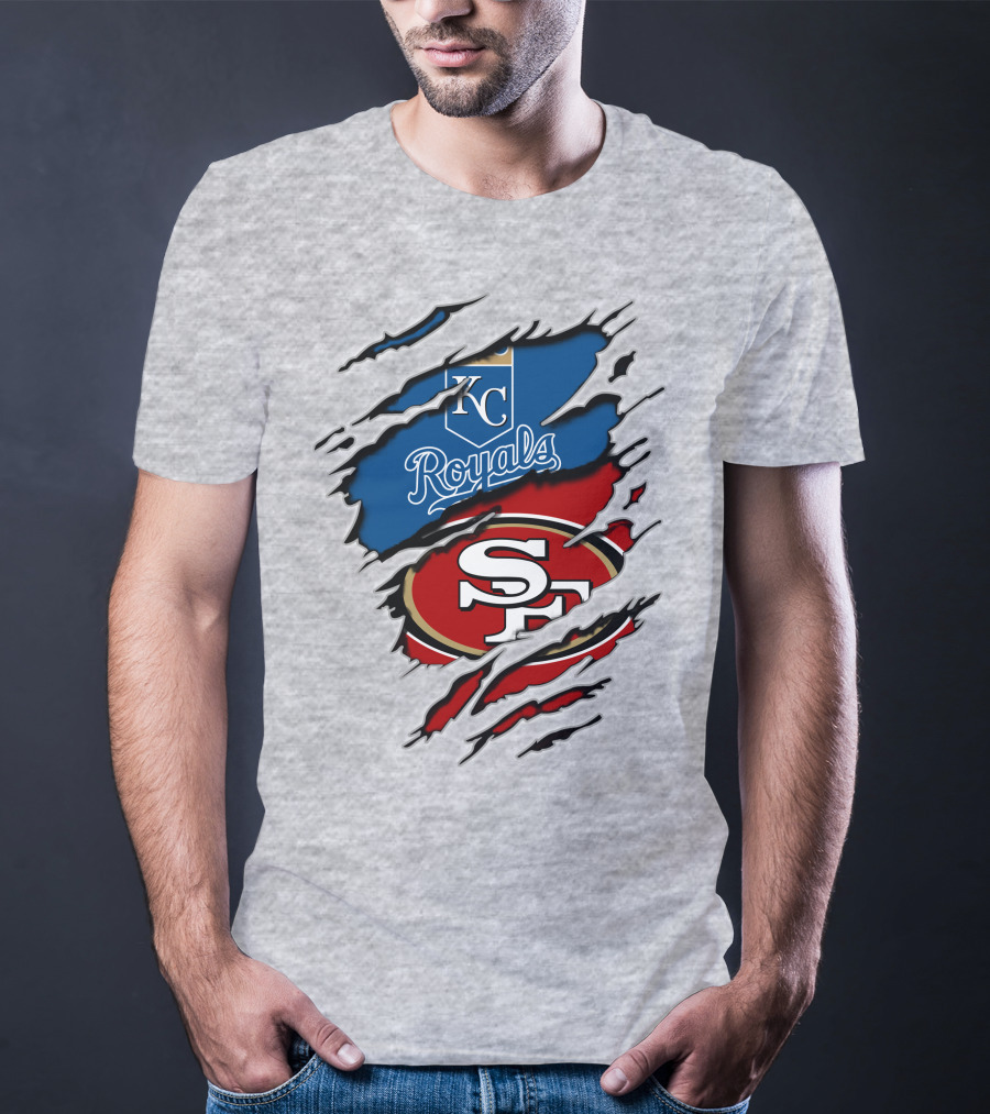 Kc Royals Sf 49ers Logo Mashup T-Shirt