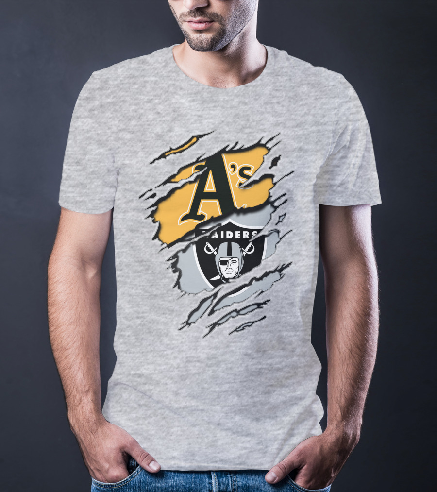 Oakland A's And Raiders Crossover T-Shirt
