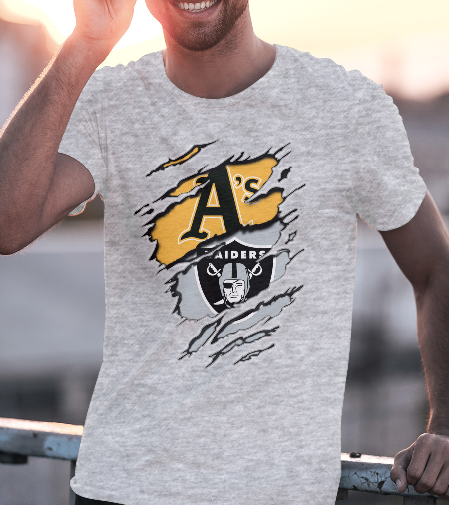 Oakland A's And Raiders Crossover T-Shirt