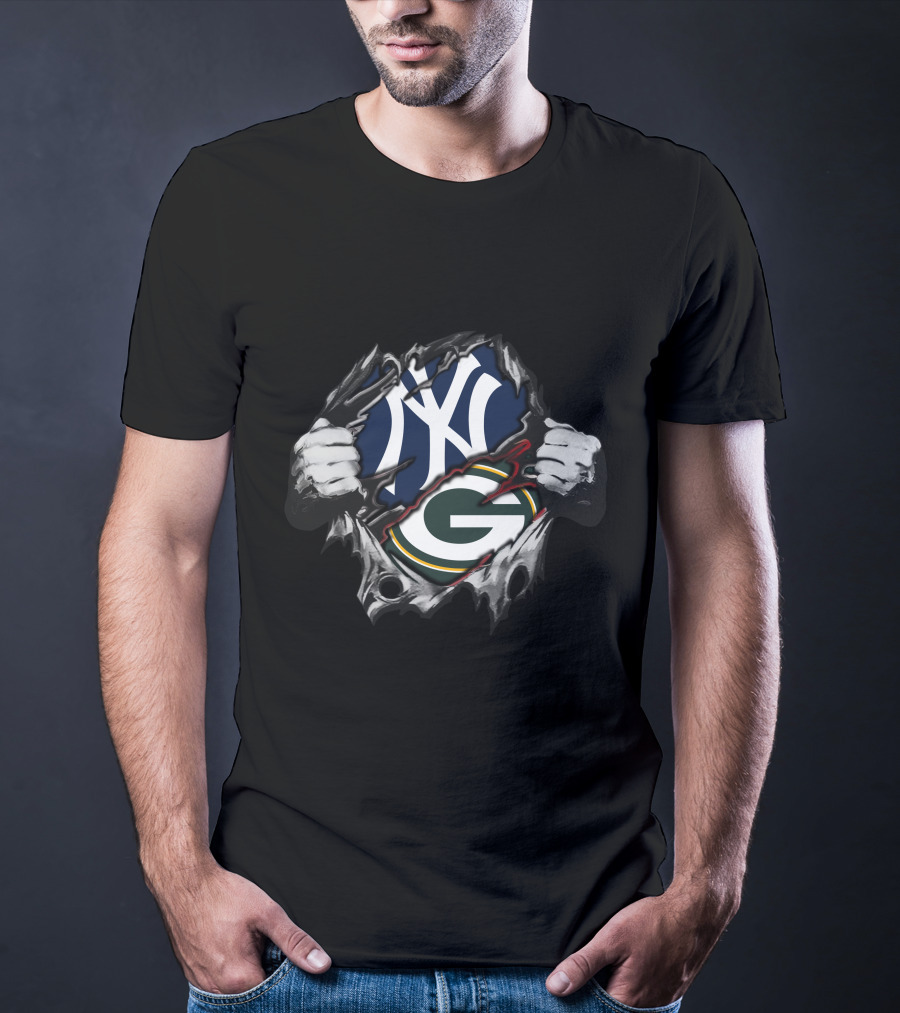 Yankees Packers Crossover Fan Mashup T-Shirt