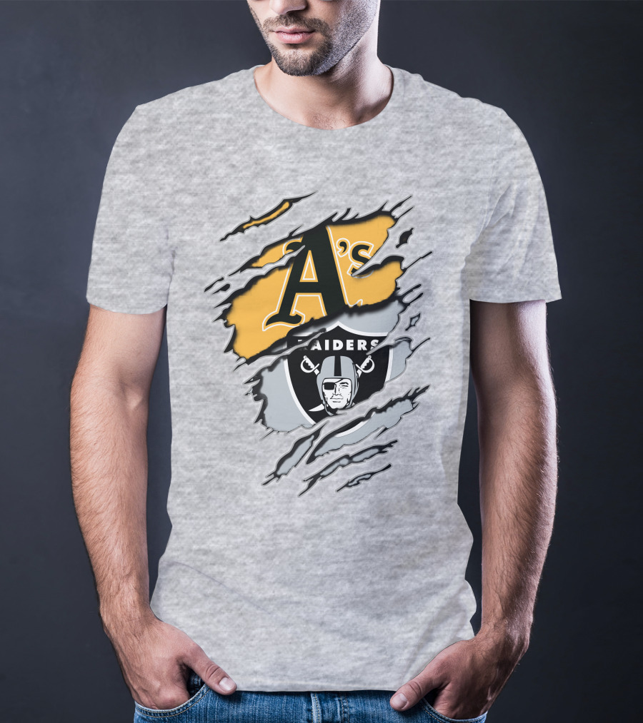 Raiders Athletics A's Iconic Logo Mashup T-Shirt