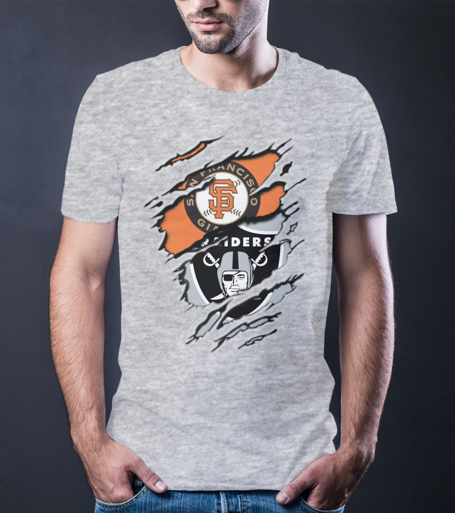 San Francisco Giants Raiders Logo Mashup T-Shirt