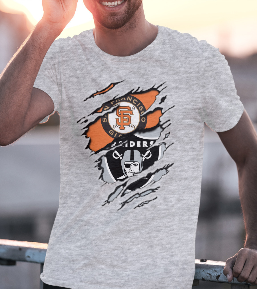 San Francisco Giants Raiders Logo Mashup T-Shirt