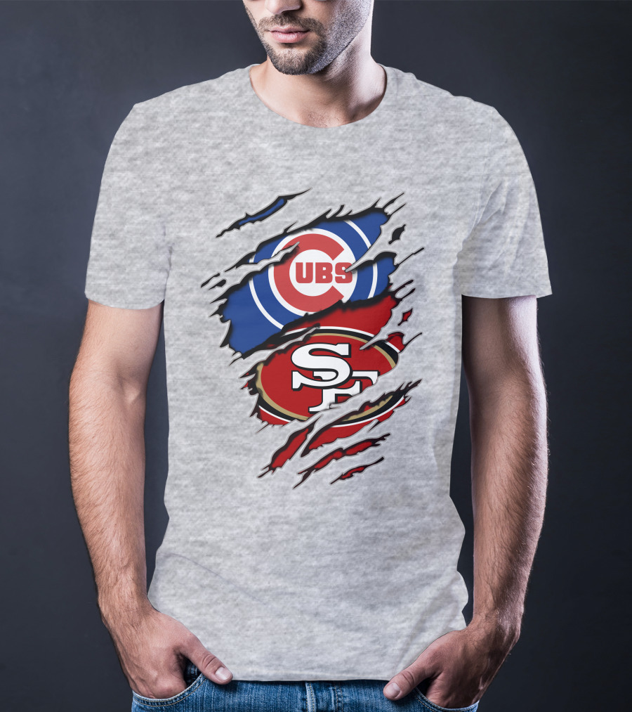 Cubs San Francisco Forty-Niners Torn T-Shirt