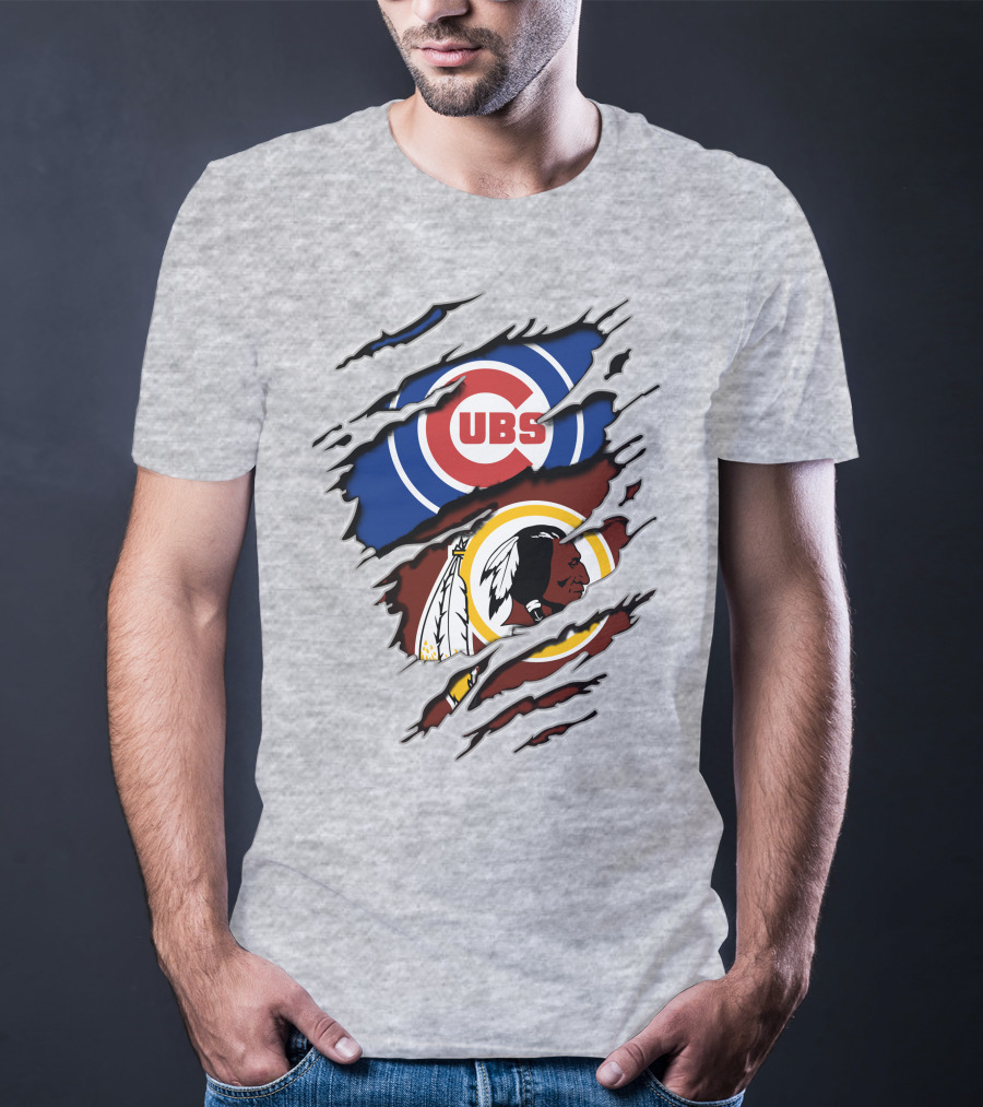 Cubs And Redskins Logos Combined T-Shirt