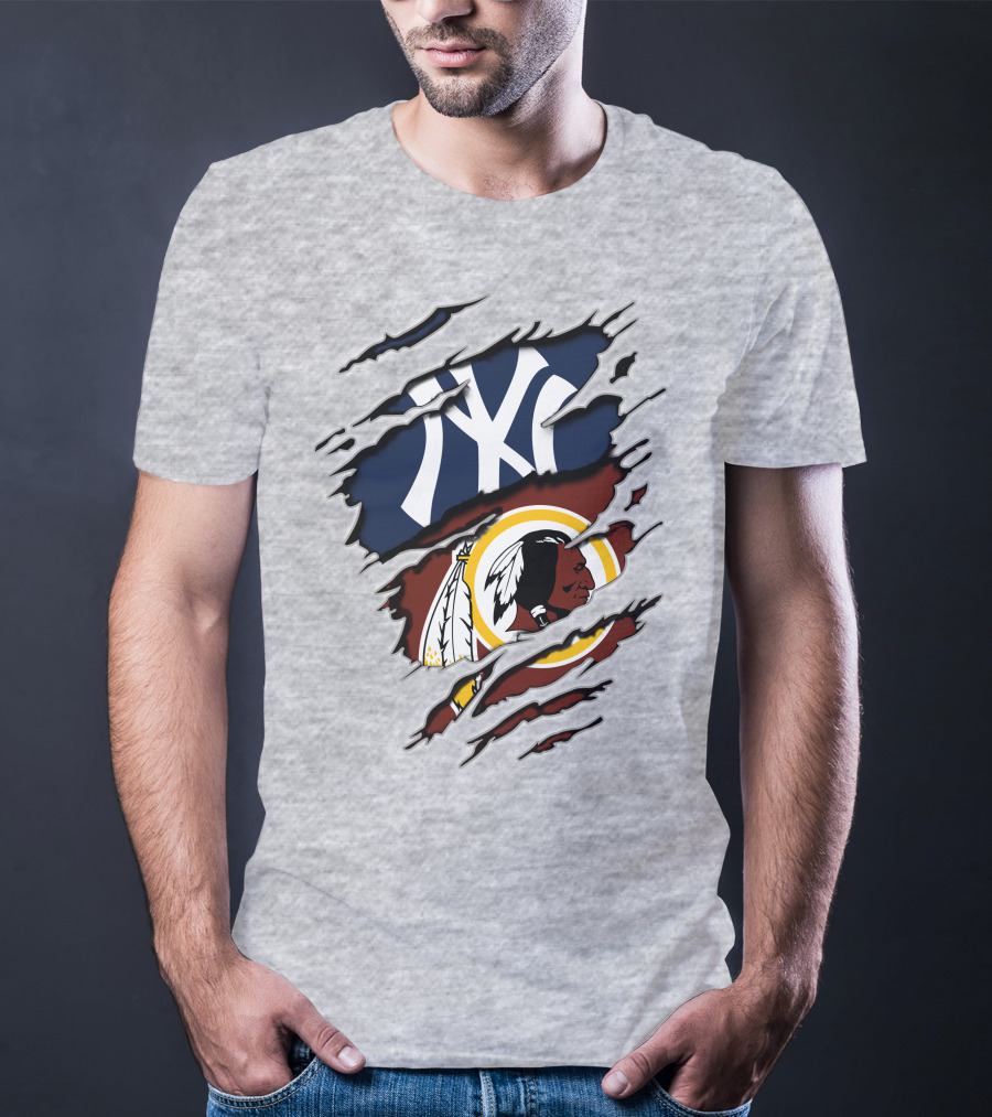 Yankees Redskins Logo Mashup T-Shirt