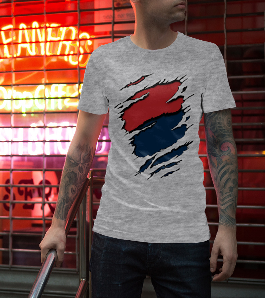 Cow Car Two-Tone Rip Claw Marks T-Shirt