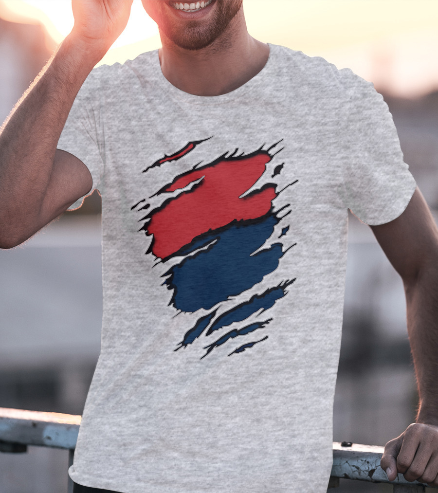 Cow Car Two-Tone Rip Claw Marks T-Shirt