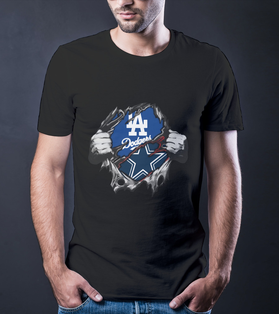 Cowboys LA Dodgers Fan Crossover T-Shirt