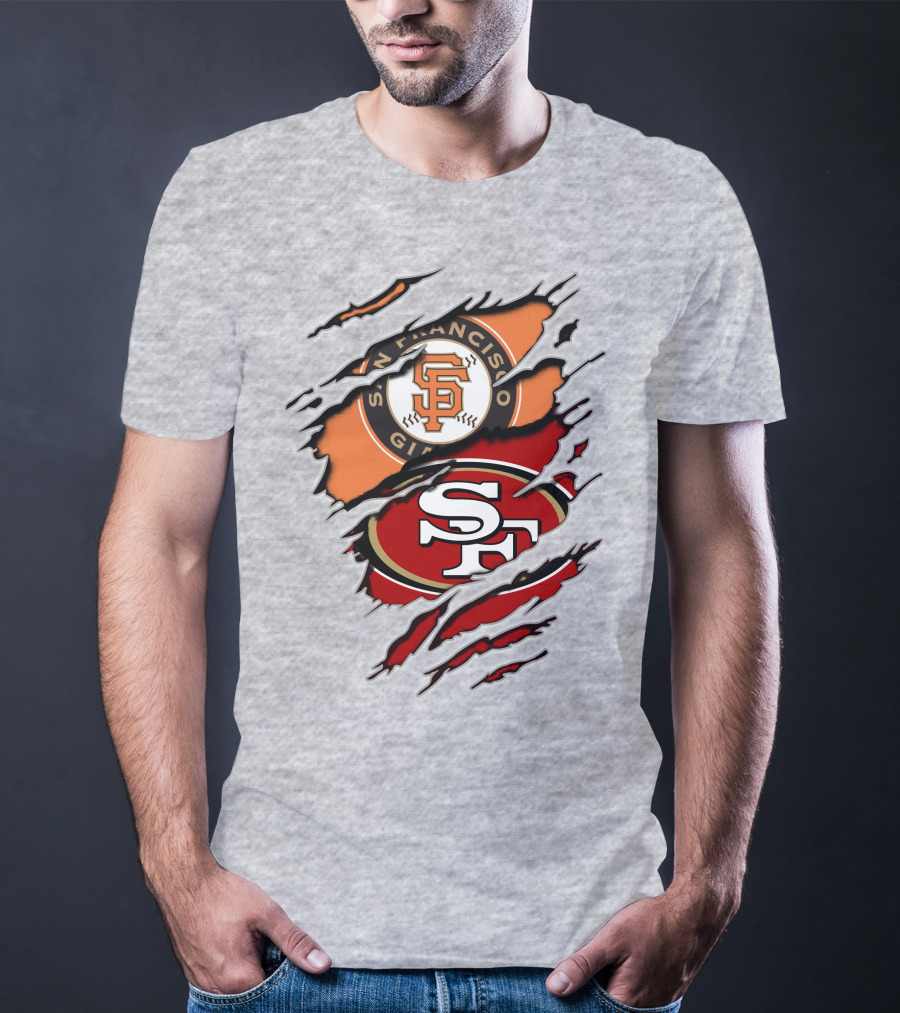San Francisco Giants 49ers Crossover Logo T-Shirt