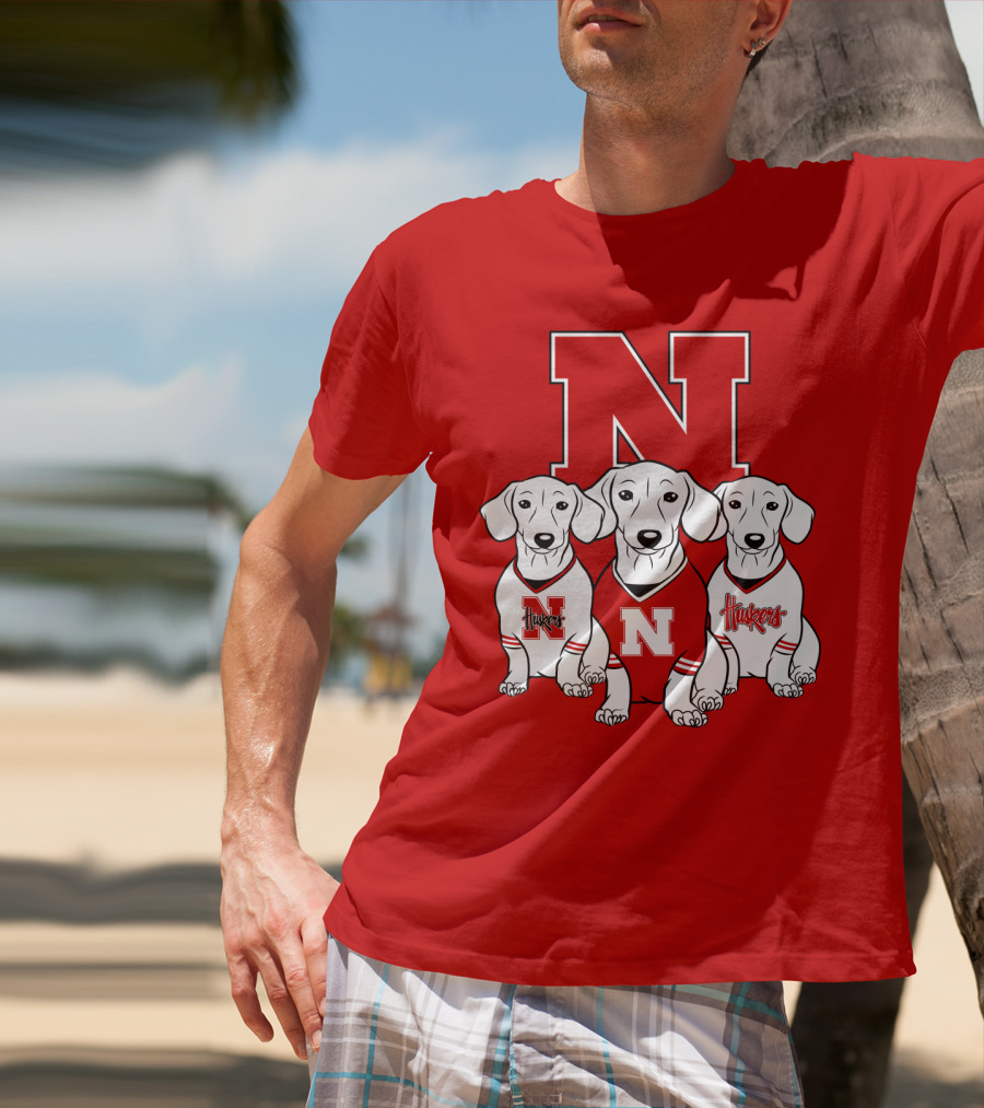 Nebraska Huskers Dachshund T-Shirt