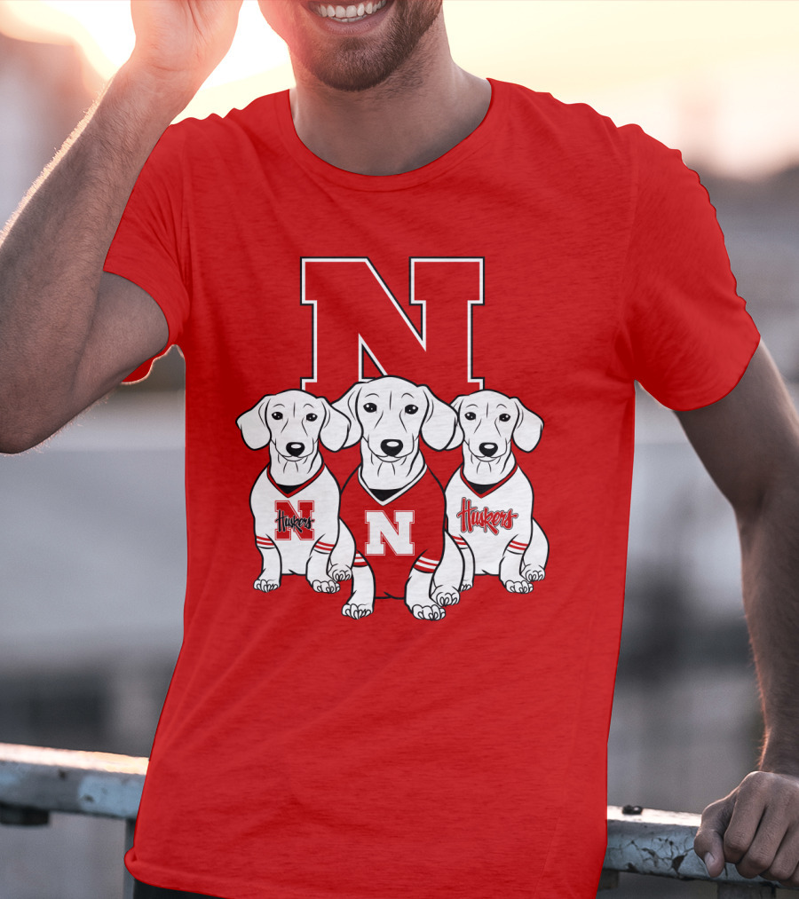 Nebraska Huskers Dachshund T-Shirt