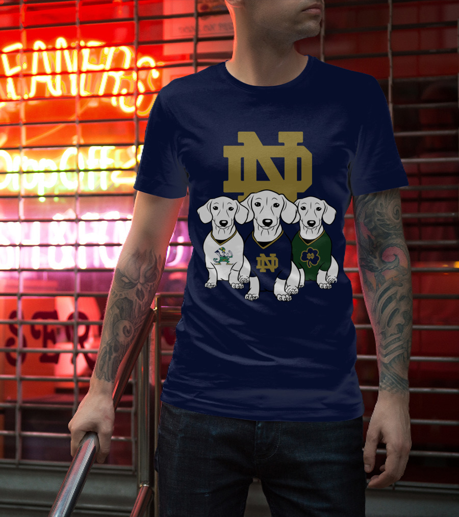 Dachshund Notre Dame Fighting Irish T-Shirt