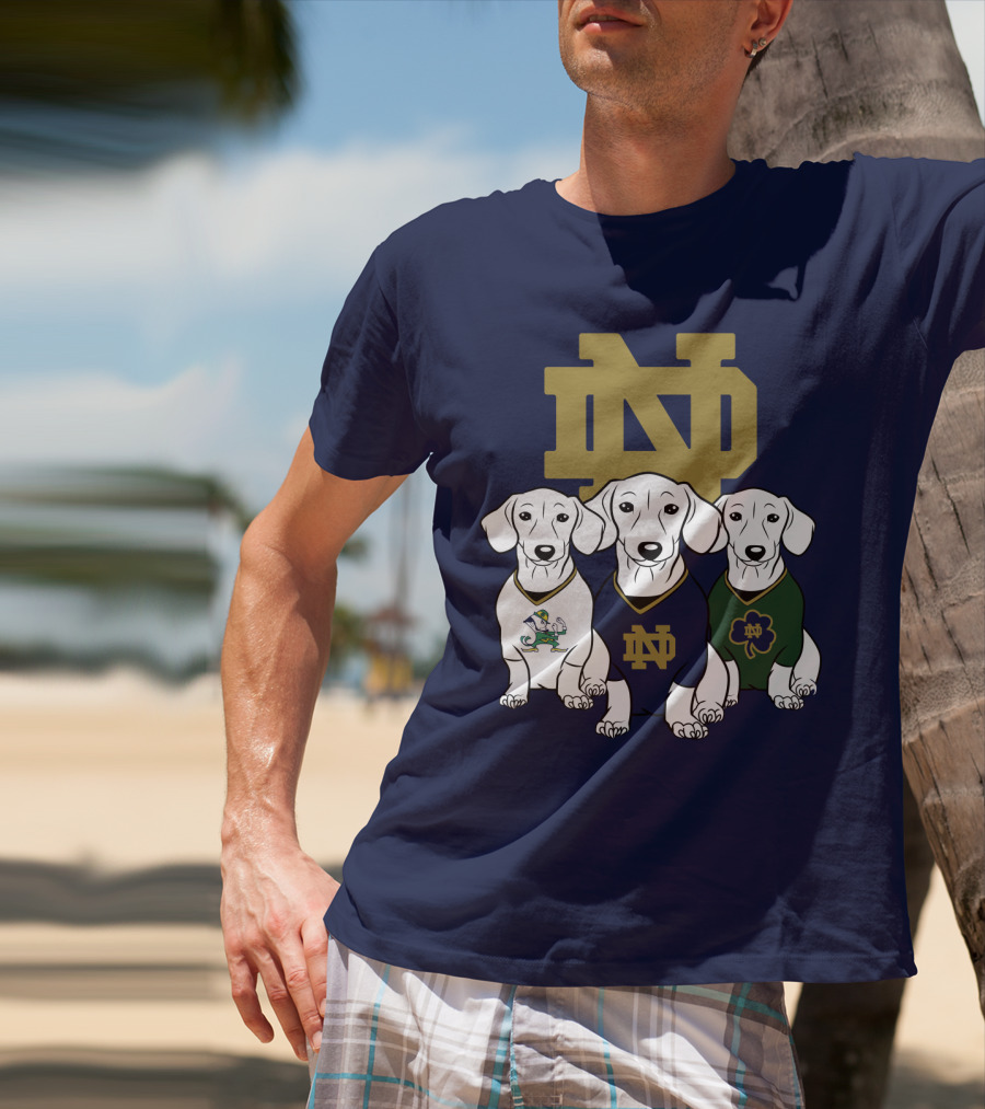 Dachshund Notre Dame Fighting Irish T-Shirt