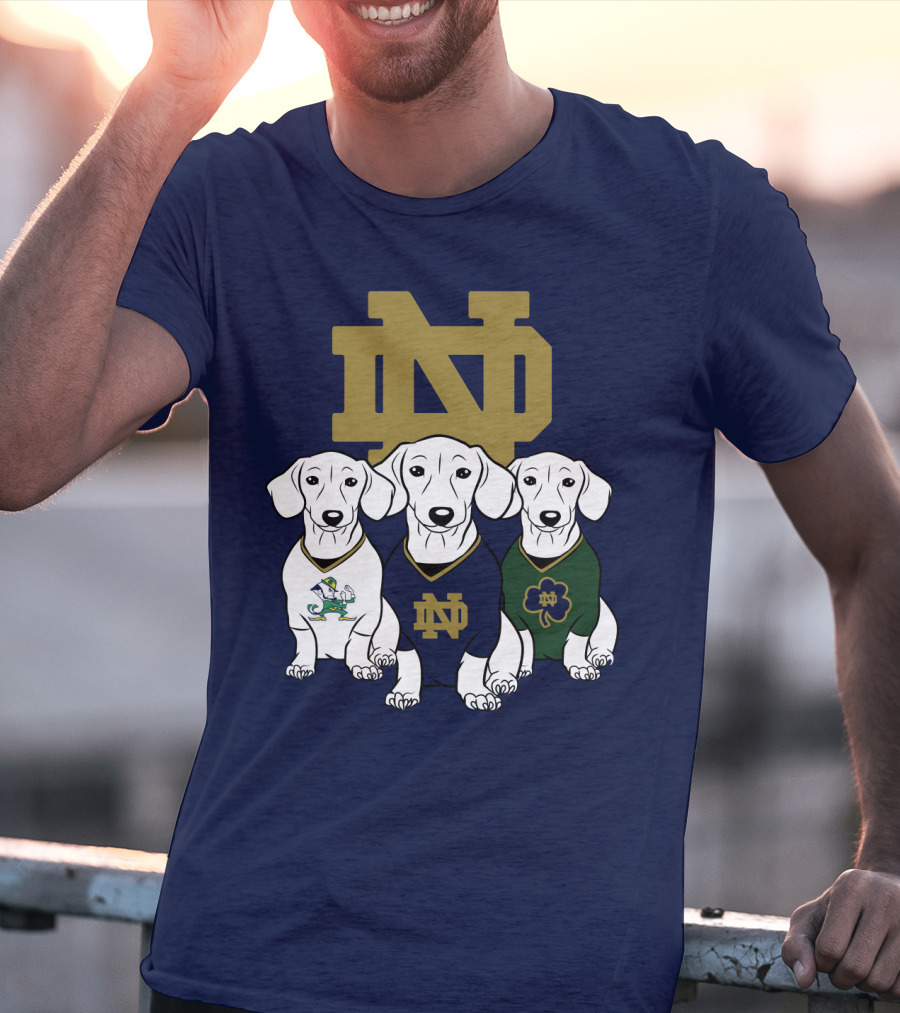 Dachshund Notre Dame Fighting Irish T-Shirt