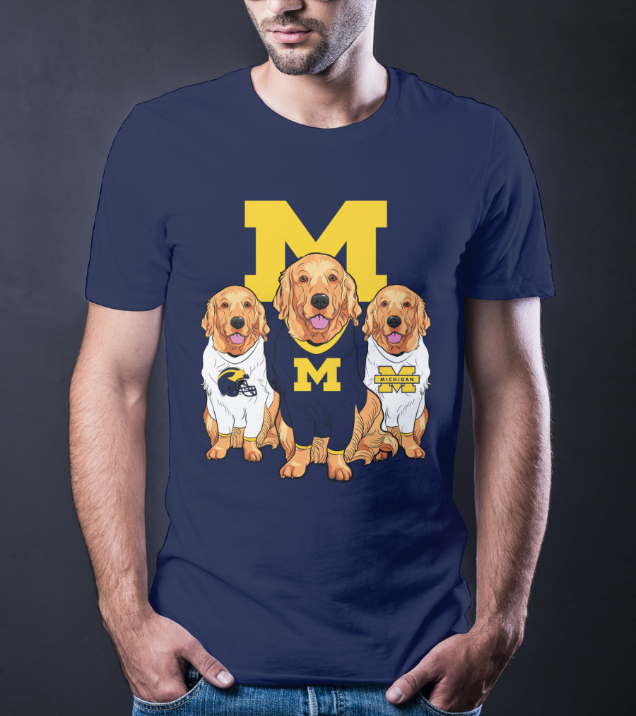 Michigan Wolverines Golden Retriever T-Shirt