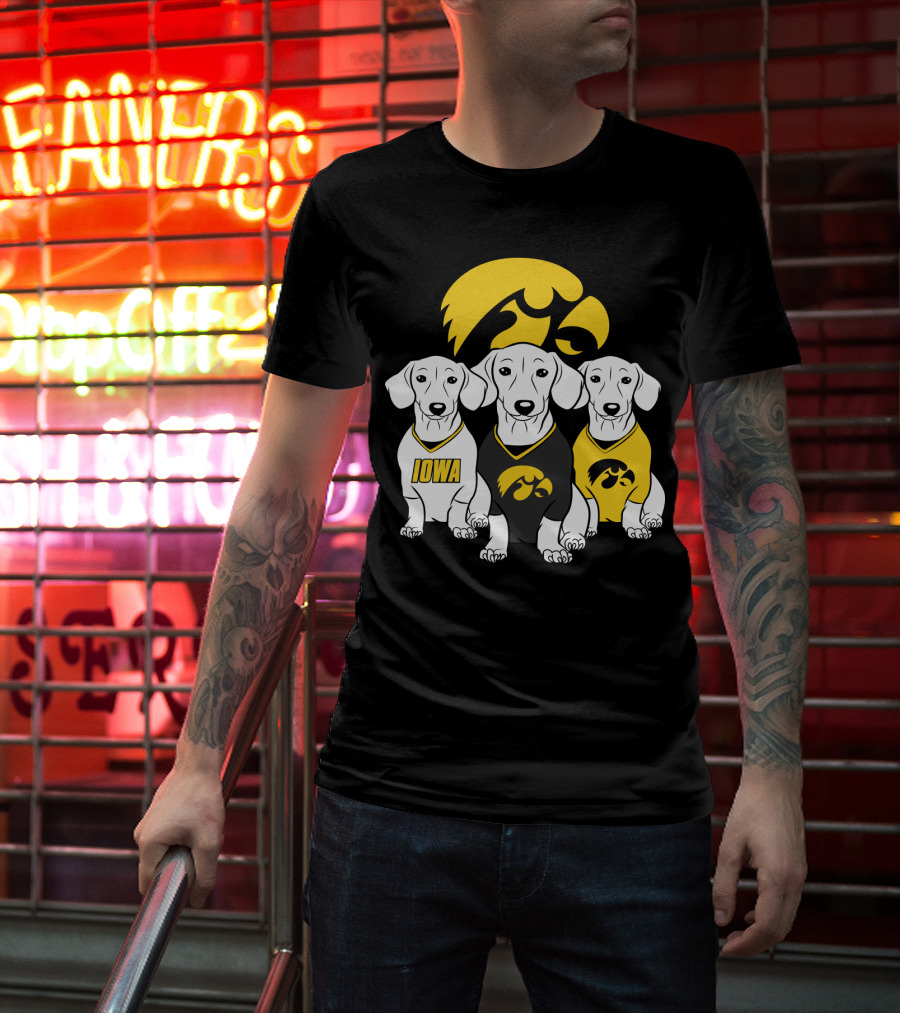Iowa Hawkeyes Dachshund Trio T-Shirt
