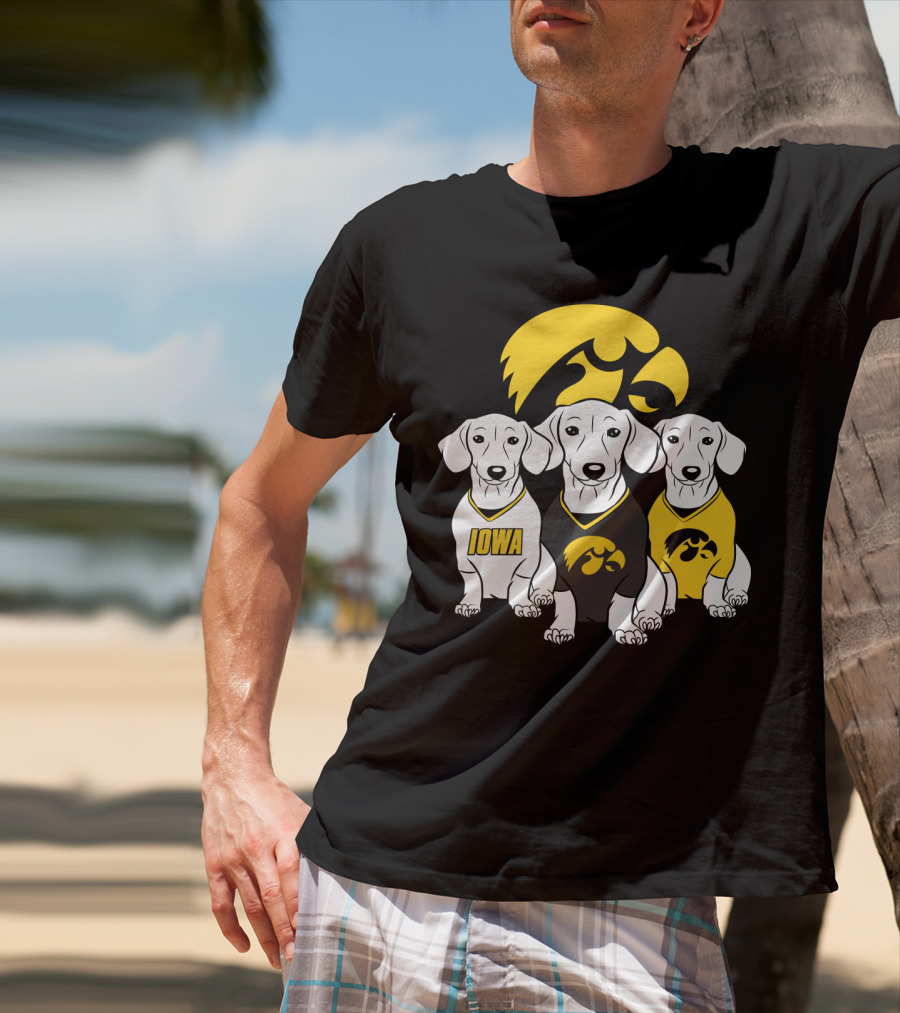 Iowa Hawkeyes Dachshund Trio T-Shirt